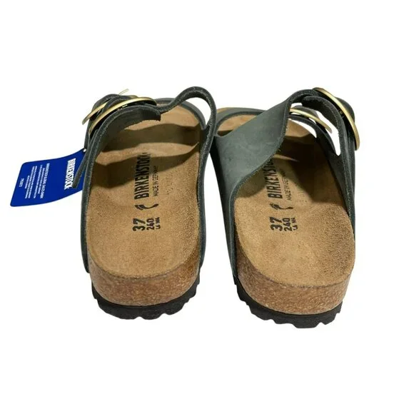 Birkenstock Arizona Big Buckle Sandals 37 6 Green NEW - Picture 4 of 7